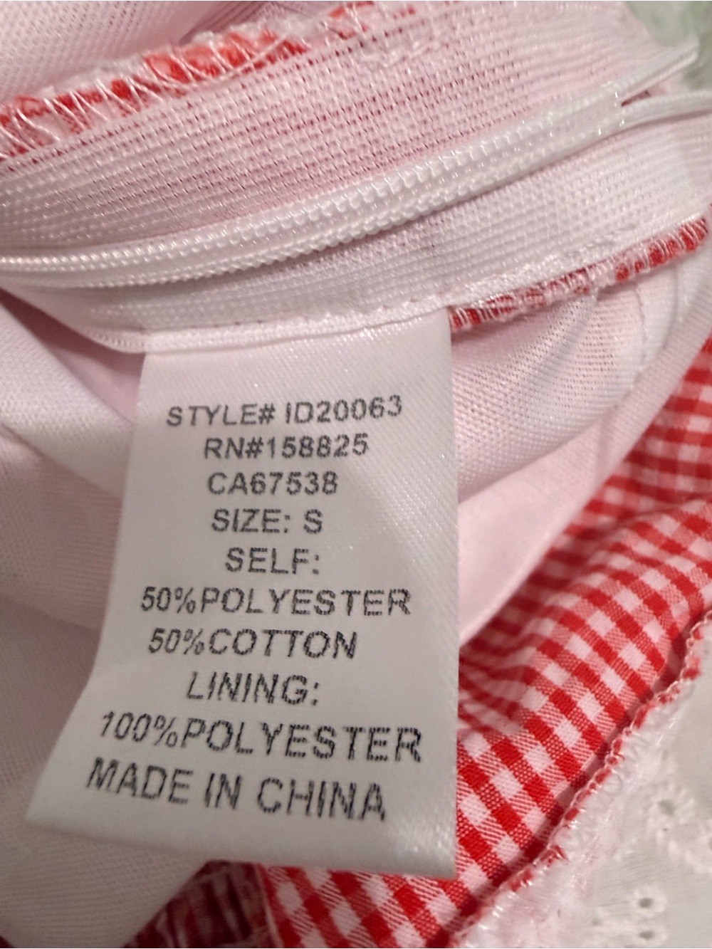 Windsor Cutest Picnic Gingham A-Line Eyelet Mini Dress in small - Picture 6 of 11